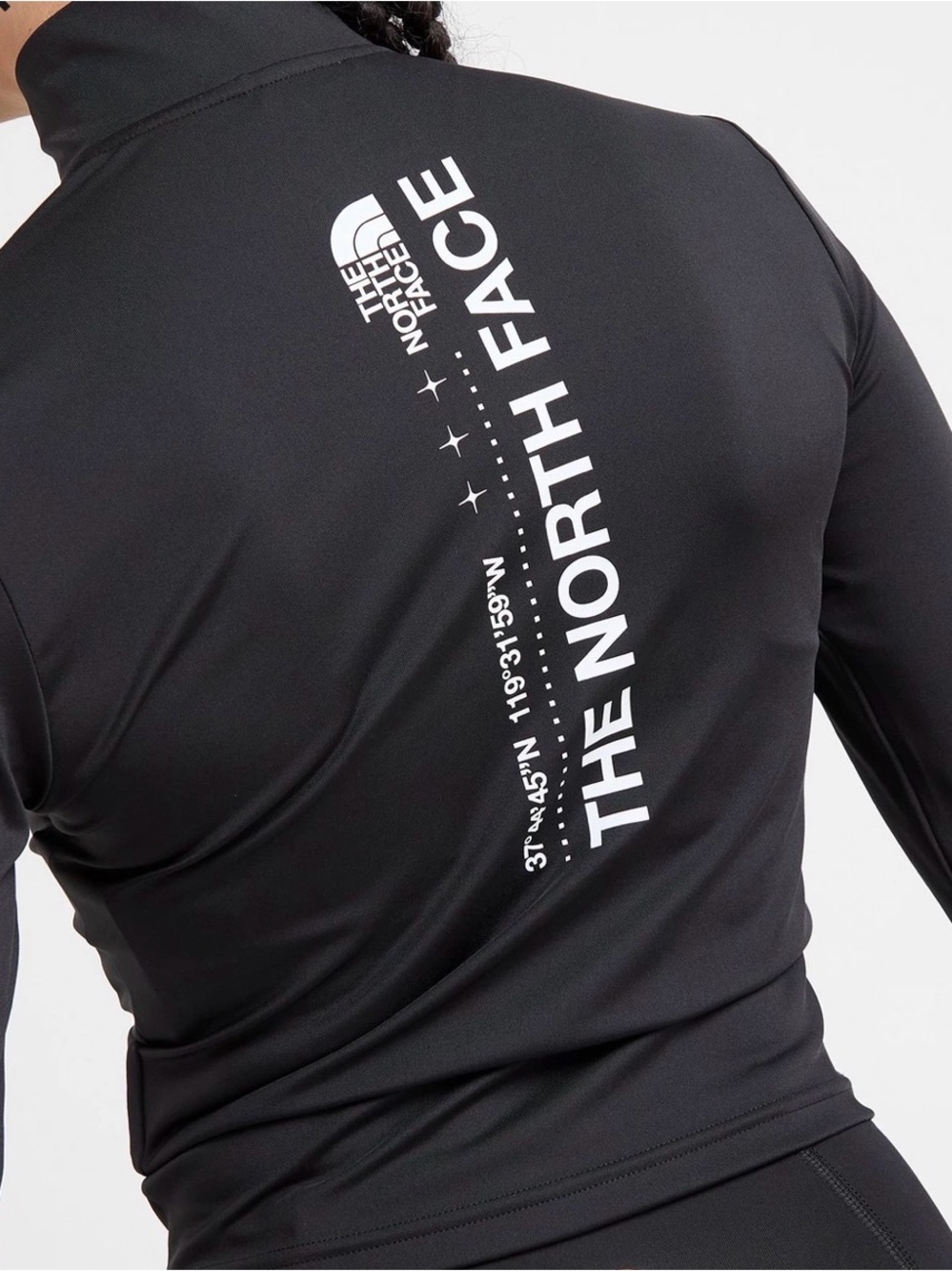 The North Face Tech Graphic Full Zip Top Black Women’s XS Like New
